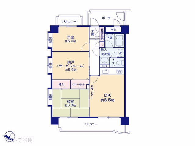 中古マンション エクセルコート東浦和参番館 間取図