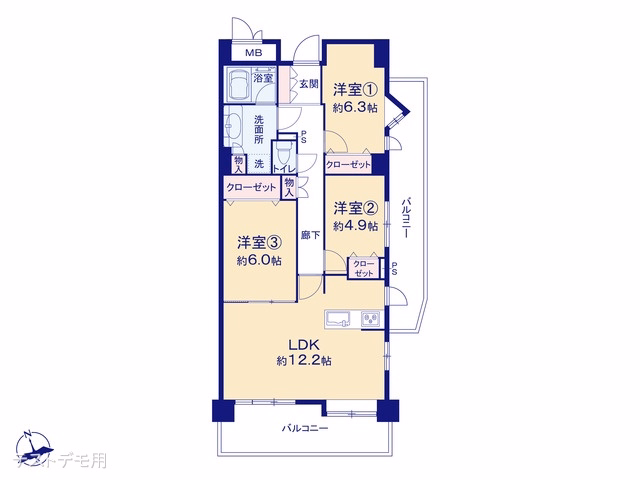 中古マンション レールシティ大宮壱番館 間取図