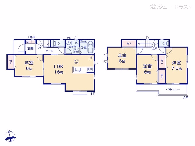 新築戸建て 船橋市夏見台4丁目27番 A号棟 間取図
