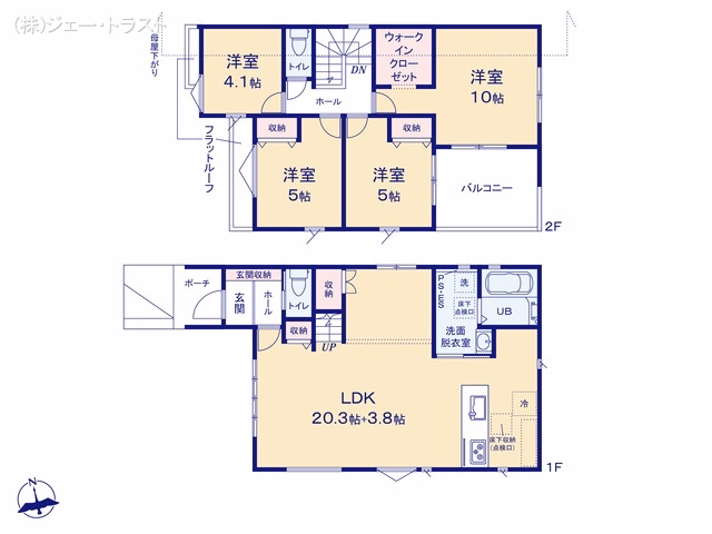 新築戸建て 船橋市大穴南15期 1号棟 間取図