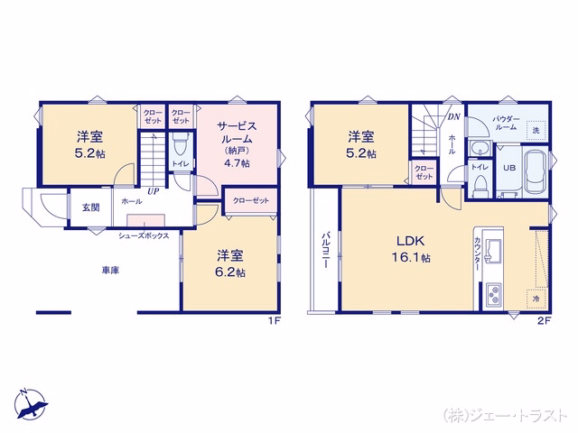 新築戸建て 江戸川区南小岩1期 1号棟 間取図