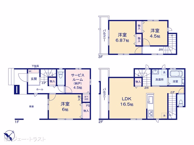 江戸川区南篠崎町1丁目（戸建）A 間取図