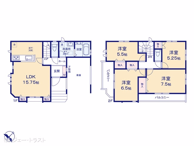 新築戸建て 江戸川区南篠崎町1丁目172番 C号棟 間取図