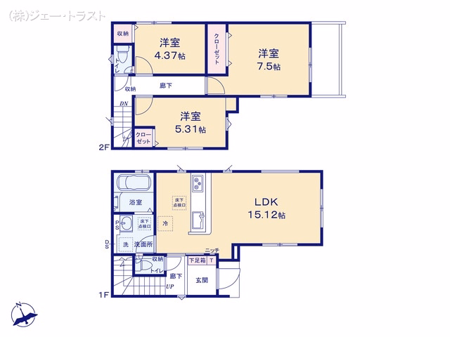 市川市宮久保6丁目(戸建)01 間取図