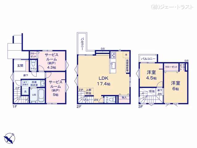 新築戸建て 浦安市堀江123 2号棟 間取図