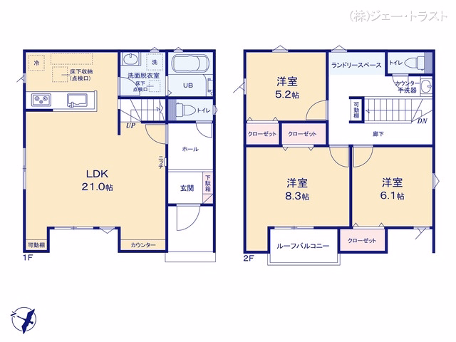 新築戸建て 船橋市高野台23-1期 14号棟 間取図