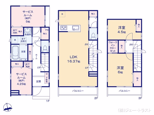 市川市原木3丁目（戸建）E 間取図