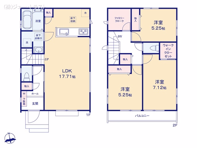 市川市原木3丁目（戸建）F 間取図