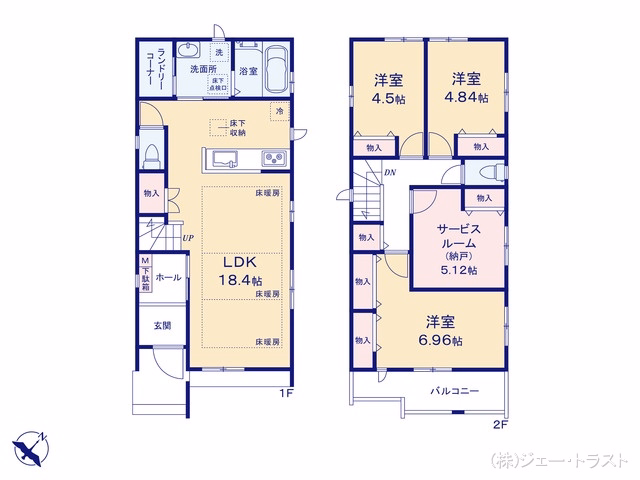 市川市東菅野1丁目(戸建)A 間取図