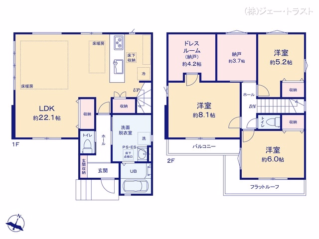 船橋市習志野台8丁目(戸建)01 間取図