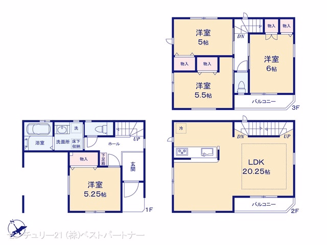 蕨市中央7丁目(戸建)01 間取図