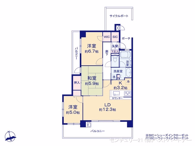 中古マンション ライフピア蕨南町壱番館 間取図