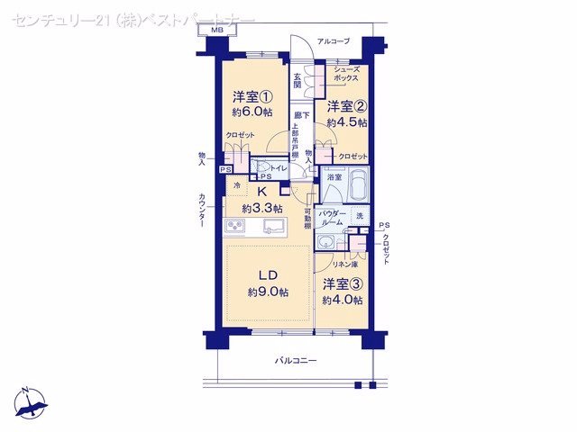 ヴィークコート蕨南町桜並木 間取図