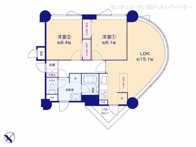 中古マンション アルファータワー西川口 間取図