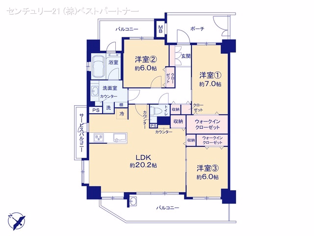 ウィズ戸田公園壱番館 間取図