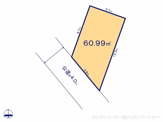 戸田市上戸田5丁目(土地)01 区画図