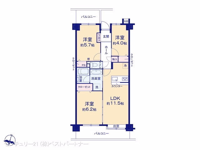 蕨パーク・ホームズ 間取図