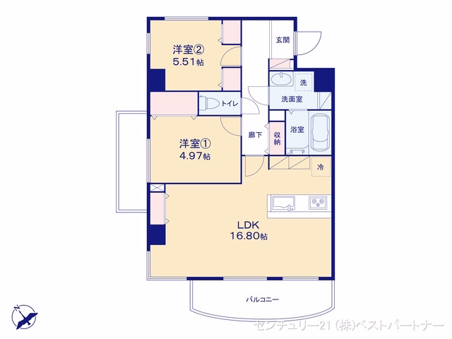キャッスルマンション戸田 間取図