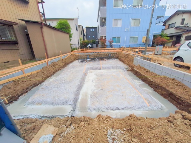埼玉県さいたま市桜区西堀7丁目の新築戸建て基礎写真 2025年4月27日撮影