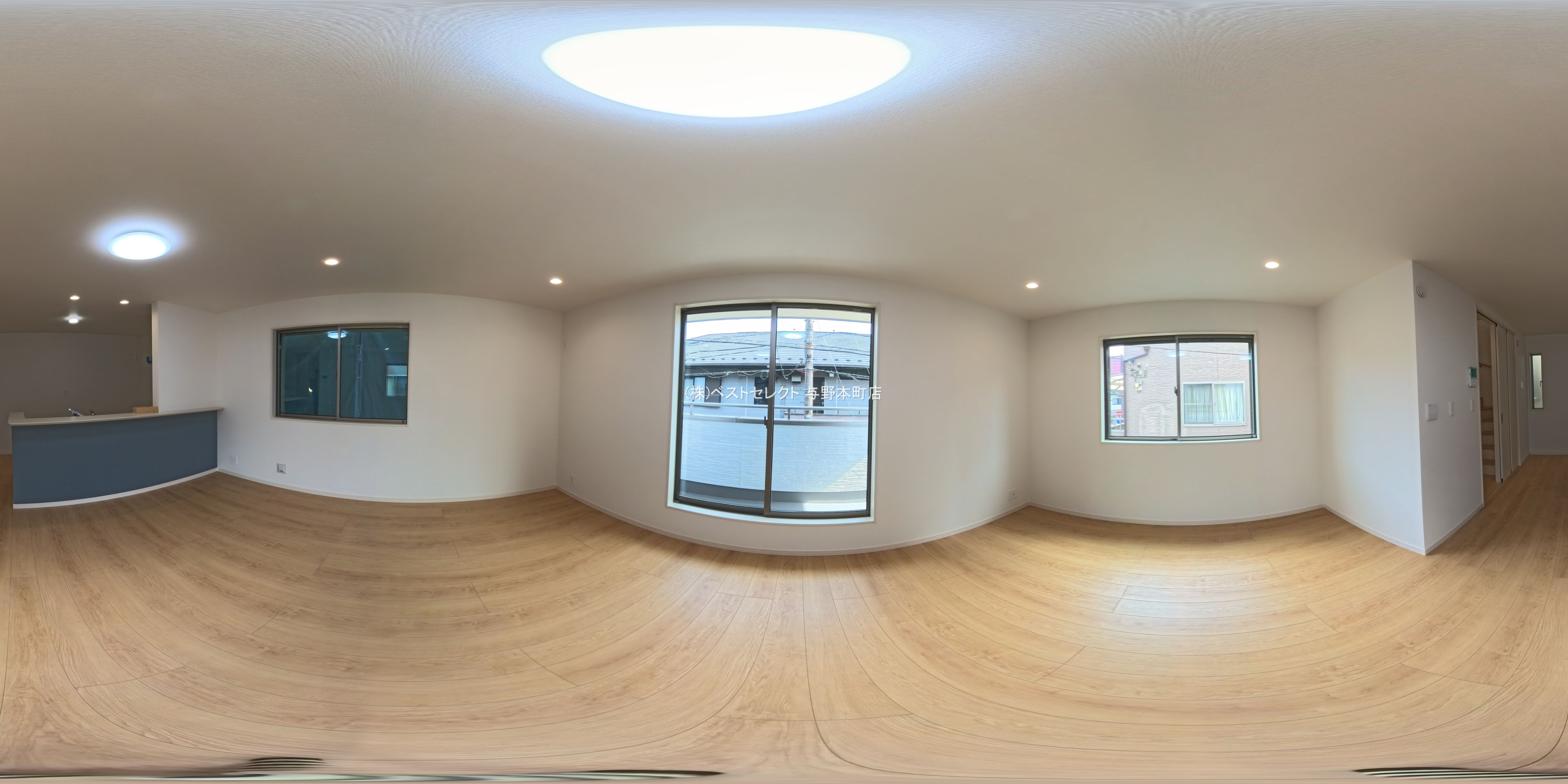 埼玉県さいたま市中央区上落合６丁目の新築戸建てパノラマ（リビング）写真 2025年7月2日撮影