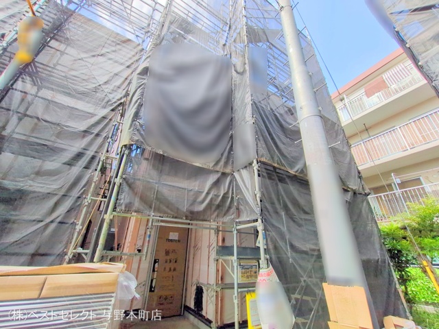 埼玉県さいたま市中央区新中里4丁目の新築戸建てシート写真 2025年8月14日撮影