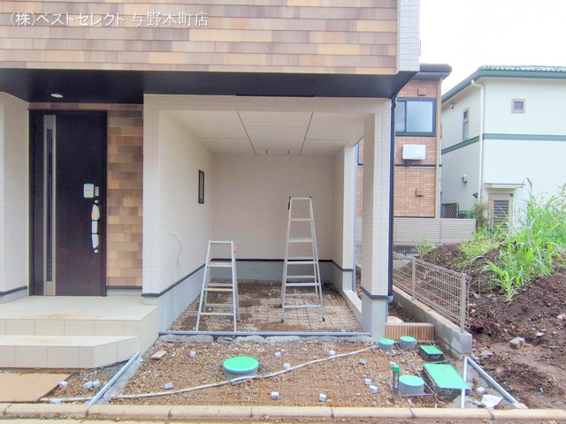 埼玉県さいたま市中央区新中里4丁目の新築戸建て外構写真 2025年9月18日撮影