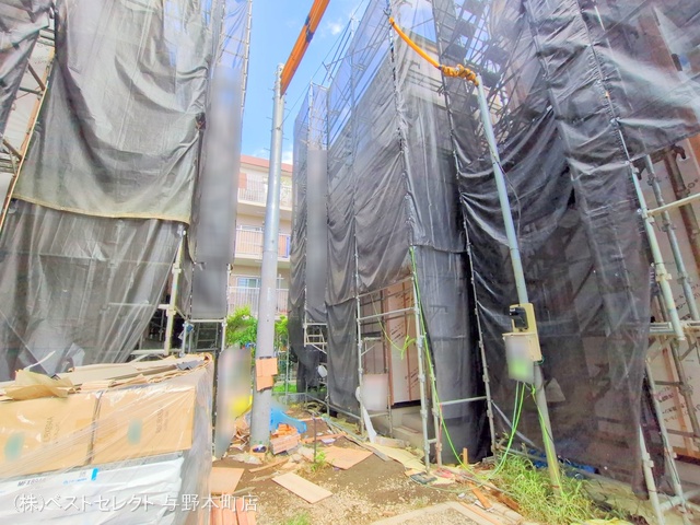 埼玉県さいたま市中央区新中里4丁目の新築戸建てシート写真 2025年8月14日撮影