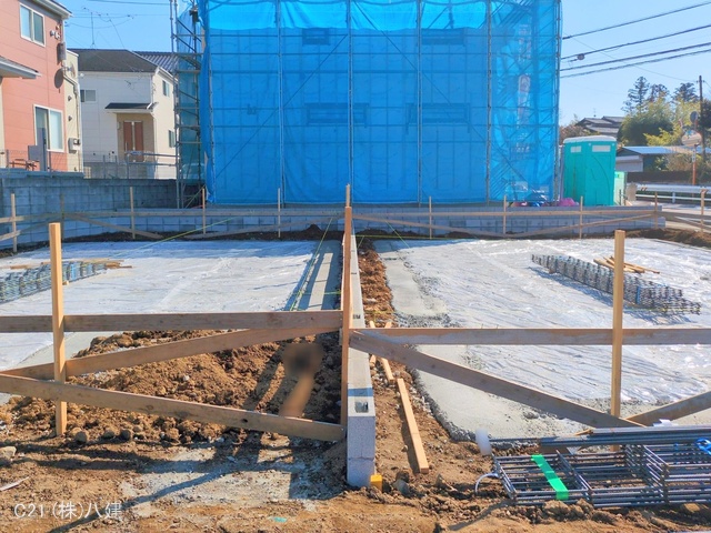 千葉県柏市増尾４丁目の新築戸建て基礎写真 2025年3月9日撮影