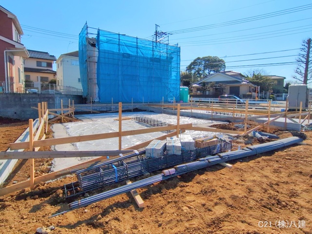 千葉県柏市増尾４丁目の新築戸建て基礎写真 2025年3月9日撮影