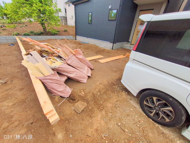 千葉県柏市増尾４丁目の新築戸建て外構写真 2025年5月1日撮影