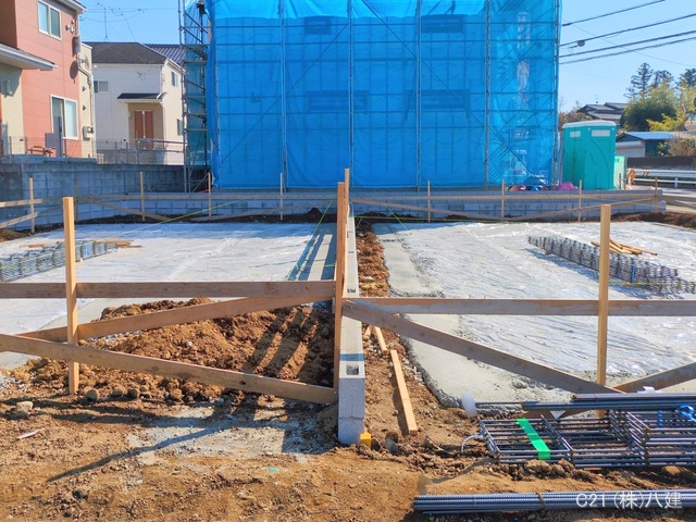 千葉県柏市増尾４丁目の新築戸建て基礎写真 2025年3月9日撮影