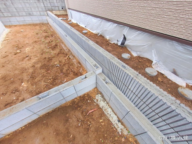 千葉県柏市増尾４丁目の新築戸建て外構写真 2025年5月1日撮影