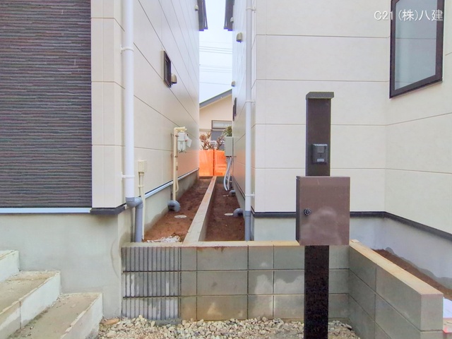 千葉県柏市松葉町６丁目の未入居 戸建て外構写真 2025年3月4日撮影