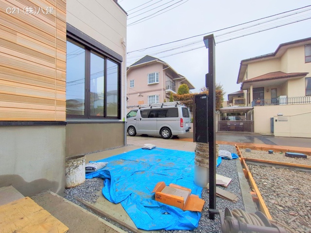 千葉県柏市松葉町６丁目の未入居 戸建て外構写真 2025年3月4日撮影