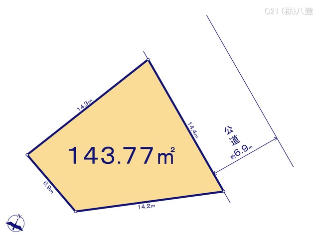 千葉県柏市永楽台2丁目の土地 区画図 ※図面と異なる場合は現況を優先