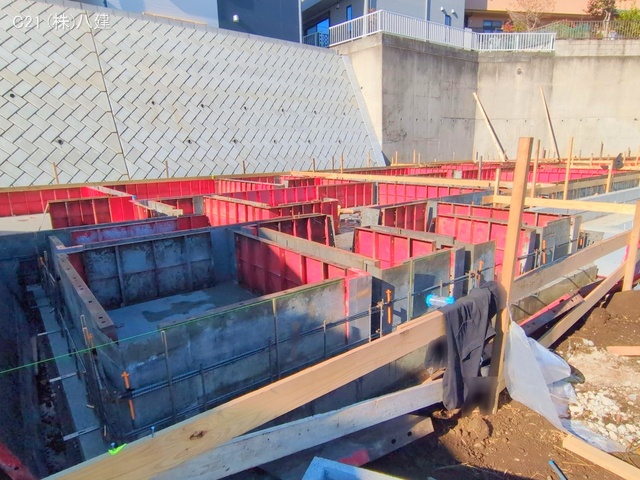 千葉県松戸市東平賀の新築戸建て基礎写真 2025年12月14日撮影