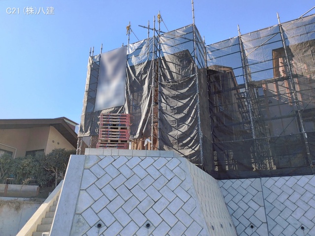 千葉県松戸市東平賀の新築戸建て上棟写真 2026年1月28日撮影