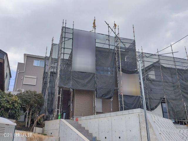 千葉県松戸市東平賀の新築戸建てシート写真 2026年2月17日撮影