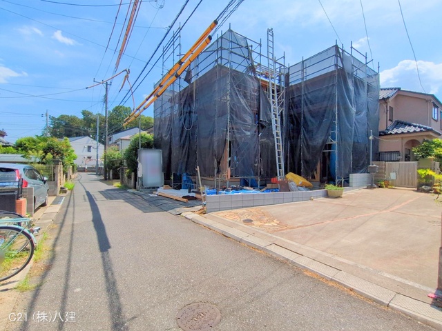 千葉県流山市松ケ丘５丁目の新築戸建て上棟写真 2025年8月20日撮影
