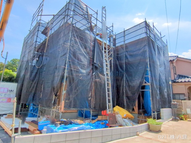 千葉県流山市松ケ丘５丁目の新築戸建て上棟写真 2025年8月20日撮影