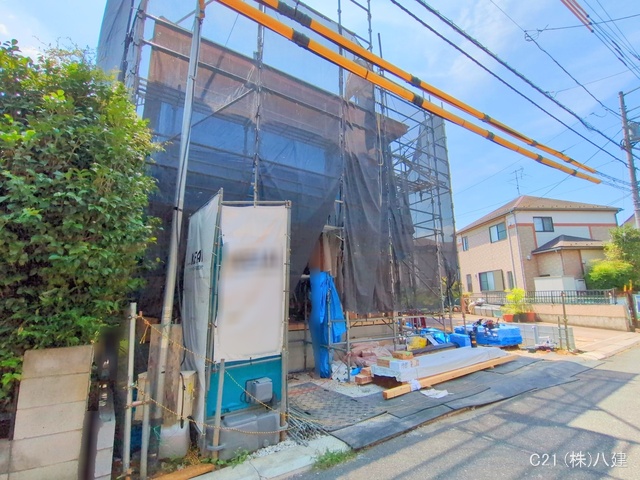 千葉県流山市松ケ丘５丁目の新築戸建て上棟写真 2025年8月20日撮影