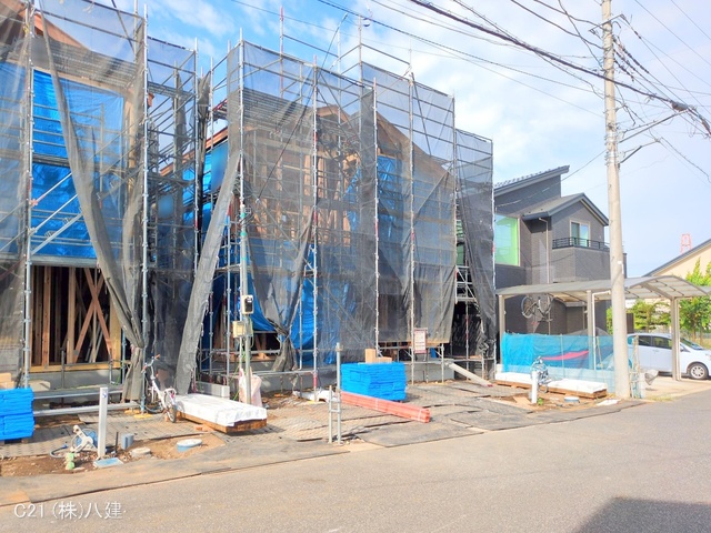 千葉県柏市柏の葉５丁目の新築戸建て上棟写真 2025年10月2日撮影