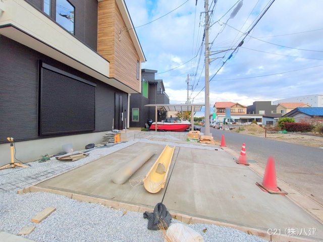 千葉県柏市柏の葉５丁目の新築戸建て外構写真 2025年11月19日撮影