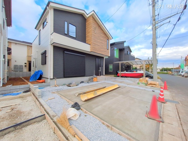 千葉県柏市柏の葉５丁目の新築戸建て外構写真 2025年11月19日撮影