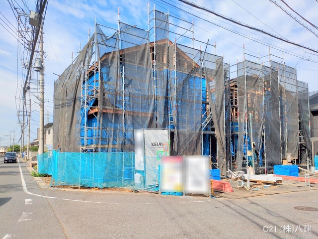 千葉県柏市柏の葉５丁目の新築戸建て上棟写真 2025年10月2日撮影