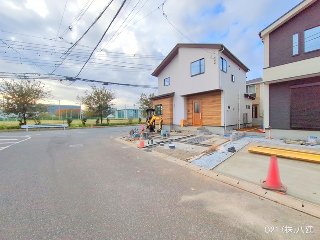 千葉県柏市柏の葉５丁目の新築戸建て外構写真 2025年11月19日撮影