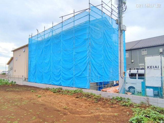 千葉県柏市大室の新築戸建て上棟写真 2025年10月5日撮影