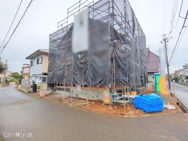 千葉県柏市加賀２丁目の新築戸建て上棟写真 2025年10月21日撮影