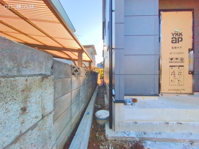 千葉県柏市加賀２丁目の新築戸建て外構写真 2025年11月18日撮影