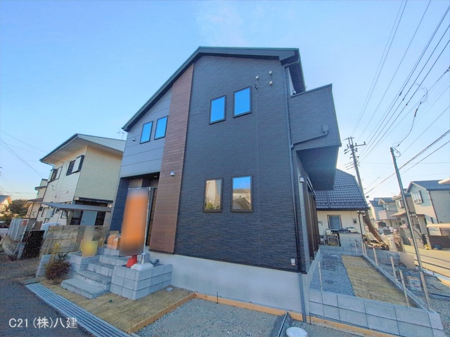 千葉県柏市加賀２丁目の新築戸建て外構写真 2026年2月4日撮影